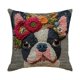 thumbnail image 2 of Funda de almohada de lino bohemio - bordado de elefante en 3D, cojín decorativo multicolor de 45x45cm para sofá y salón, 2 of 6