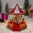 thumbnail image 2 of Carrusel grande de Navidad, música eléctrica, adornos navideños brillantes, decoraciones de regalo, 2 of 4