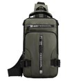 thumbnail image 5 of Tnobhg Chest Bag Large Capacity Splash-resistant Adjustable Shoulder Strap Zipper Closure Lightweight Waterproof Men Travel Daily Shoulder Bag, 5 of 8