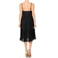 thumbnail image 3 of Feinuhan Fashion Womens Sleeveless Spaghetti Strap Pleated Midi Cocktail Party Dress, 3 of 5