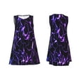 thumbnail image 7 of Daiia Galaxy Lightning Print Women's Dresses 2025 Trendy Short sleeve Dresses Casual Baggy Flowy Maxi Sun Dresses, 7 of 7