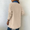 thumbnail image 5 of Womens Denim Patchwork Collared Shirt Jacket Loose Long Sleeve Button Down Casual Jean Shacket Denim Cardigan, 5 of 8