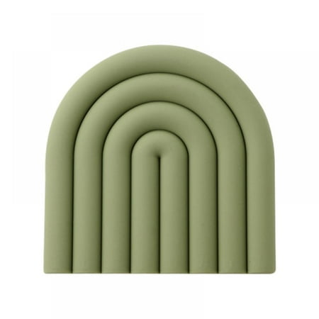 

Nordic style Rainbow Shape Silicone Heat insulation Pad Tableware Placement Stackable Cup Mat Coasters Home Kitchen Accessories