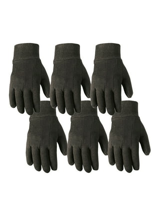 Big Time Products 9115-26 True Grip Brown Jersey Work Gloves, Non-Slip  Dots, Men's, Small