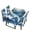 Blue Gold Marble, variant on TSOVTHRID Monstera Leaf Print 5 Pcs Tablecloth and Chair Covers Set, Stretchable Washable Table Cover with Chair Slipcovers for Home Hotel Banquet Wedding Party Decor