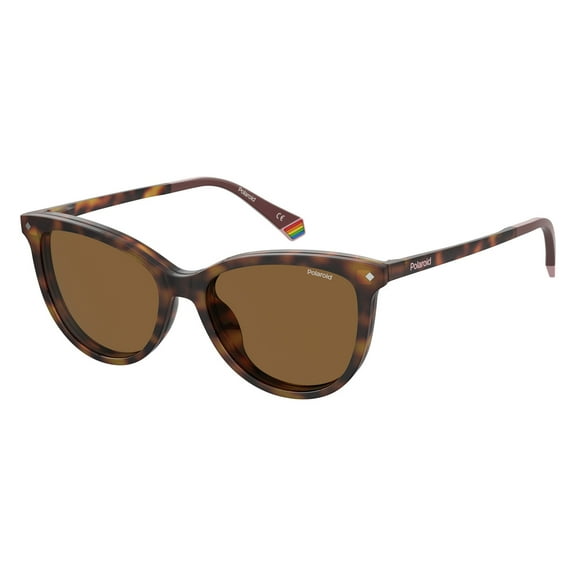 Polaroid Full Rim Cat Eye/Butterfly Dark Havana Sunglasses