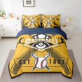 thumbnail image 2 of YST 7 Piece Bed in a Bag Full Size Comforter Set Boys Baseball Bedding Set,Sports Reversible Design Bed Set,Baseball Team Soft Microfiber Comforter with Sheet Set,All Season,Pittsburgh, 2 of 5