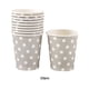 thumbnail image 2 of Bewildely 10 Uds taza Dot desechable fiesta cena hogar vajilla tazas cumpleaños comida hornear banquete recipiente vajilla boda Cocina y Comedor Gris, 2 of 6