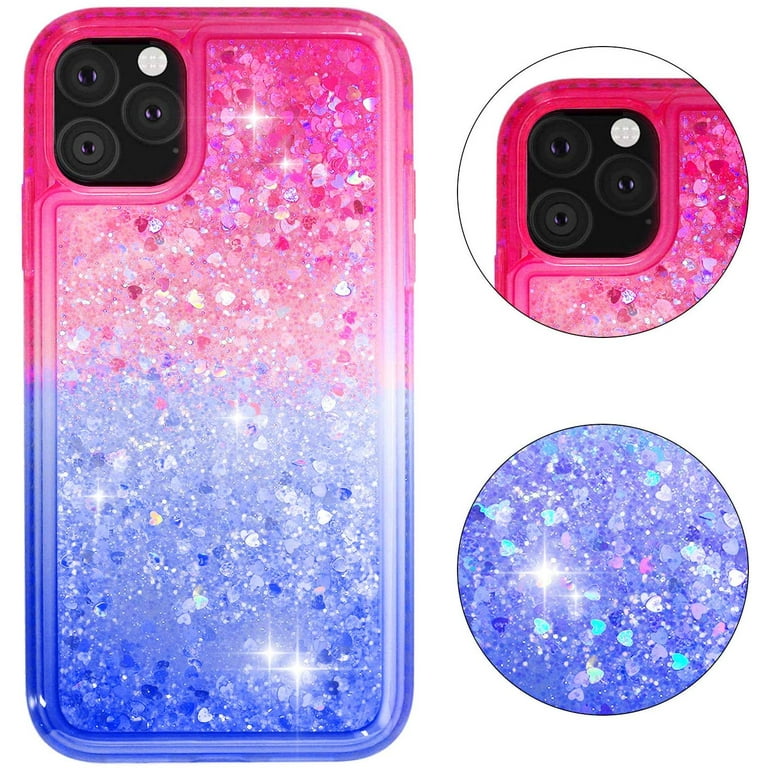 Apple iPhone 11 Pro Max Case,Hard Clear Glitter Sparkle Flowing Liquid –  SPY Phone Cases and accessories