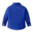 thumbnail image 7 of FYDUU Teens Boys Shirts Solid Color Long Sleeve Dress Shirts Kids Lapel Button Down Tops Formal School Uniform Shirt Back To School Wear 11-12 Years, 7 of 7