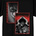 thumbnail image 2 of It Chapter 2 Movie 2019 Pennywise Screengrabs Crew Neck Short Sleeve Men's Black T-shirt-3XL, 2 of 4