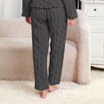 thumbnail image 4 of Sherpa Pajama Pants Women Soft Drawstring Elastic Waist Fluffy Pants Comfy Lounge Fleece Lined Sleepwear Bottoms Dark Gray Free, 4 of 4