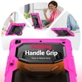 thumbnail image 3 of FJLBDE Case for iPad 9th 8th 7th Gen 10.2 inch 2021 2020 2019, 360 Rotating Stand Handle Shoulder Strap Heavy Duty Shockproof Cover, Rose, 3 of 7