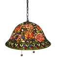 thumbnail image 2 of Tiffany-style Southern Belle Rose Hanging Lamp, 2 of 2
