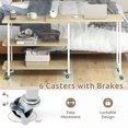 thumbnail image 6 of YYAo Movable Laptop Table, Side Table, 360° Rotating Sofa Side Table with 2-Tier Storage Shelves-Natural, 6 of 10
