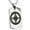 Silver, variant on Stainless Steel Aztec Intelligence Rune Engraved Dog Tag Pendant Necklace