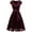 Burgundy, variant on Women Floral Lace Short Bridesmaid Dress Female Cap Sleeve Cocktail Party Dress