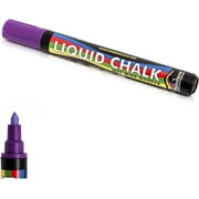 Rainbow Liquid Chalk Marker Pen Purple Violet - Chisel Tip - Paint on Chalkboard, Blackboard Wet Erase Washable Colored Pens