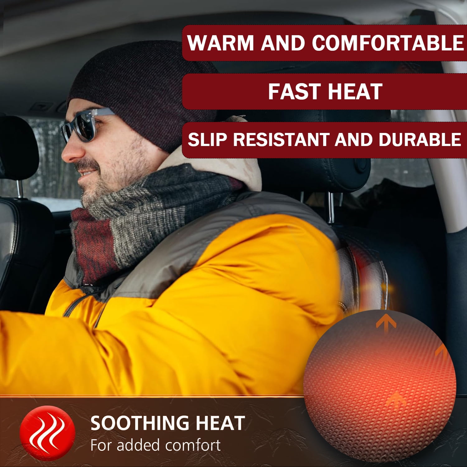 3 in 1 Front Seat Cooling Seat Cover, 16 Fans Ventilated Cooling Seat Cover with Air Conditioning Refrigeration Device, Heat Seat Covers Car SUV Universal Cooling Seat Cover with Massage