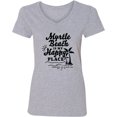 thumbnail image 3 of Inktastic Myrtle Beach is My Happy Place with Palm Trees Women's V-Neck T-Shirt, 3 of 5