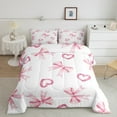 thumbnail image 2 of Castle Fairy Female Men Women Dreamy Bowtie 3 Pieces Queen Comforter Set,Love Heart Print Ultra Soft Bedding Sets,Stars Print Bedding Comforter Set Breathable,Super Cozy Room Decor,Reversible, 2 of 8