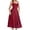 Red, variant on Women’S Halter Neck Corset Waist Midi Dress, Ruched Bust Flared A-Line Swing Casual Dress, Soft Polyester Summer Evening Party Wedding Guest Dress, 1 Piece, Sizes S Through XL
