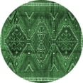 thumbnail image 1 of Ahgly Company Indoor Round Persian Emerald Green Traditional Area Rugs, 6' Round, 1 of 4