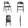 thumbnail image 5 of COSCO Premium Vinyl Padded Metal Folding Chair, Double Braced, Black, 4-Pack, 5 of 10
