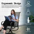 thumbnail image 4 of Patio Swivel Chairs Set of 8, Outdoor Dining Chairs with All-Weather Textilene Mesh and Metal, High Back, Patio Swivel Chairs for Patio, Deck, Garden, and Backyard（Gray）, 4 of 7
