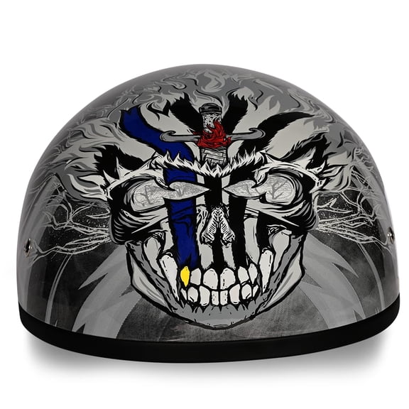 D.O.T. Daytona Skull Helmet- W/Thunder- L