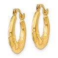 thumbnail image 2 of Primal Gold 14 Karat Yellow Gold Hollow X Hoop Earrings, 2 of 5