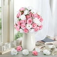thumbnail image 6 of Naler 50 Pcs 1.6" White and Pink Stemless Fake Silk Roses,Bulk Artificial Flowers Heads for Wedding Bouquets Home Party Decors, 6 of 7