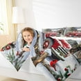 thumbnail image 4 of Manfei Red Farmhouse Truck Bedding Comforter Set, Winter Christmas Twin Comforter Sets, Rustic Countryside Reversible Bedding Set, Microfiber Bedroom Decor, 2 Pieces, 4 of 8