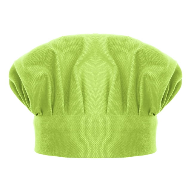 (Price/6 PCS) TOPTIE Child's Cotton Canvas Adjustable Chef Hat-Green-L