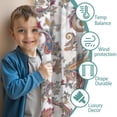 thumbnail image 3 of Blackout Kids Curtains,White Pioneer Flower and Paisley Pattern Childrens Insulated Curtains Set Of 2,Bedroom Essentials,Toddler Room Decor 52x84in(132x213cm), 3 of 5