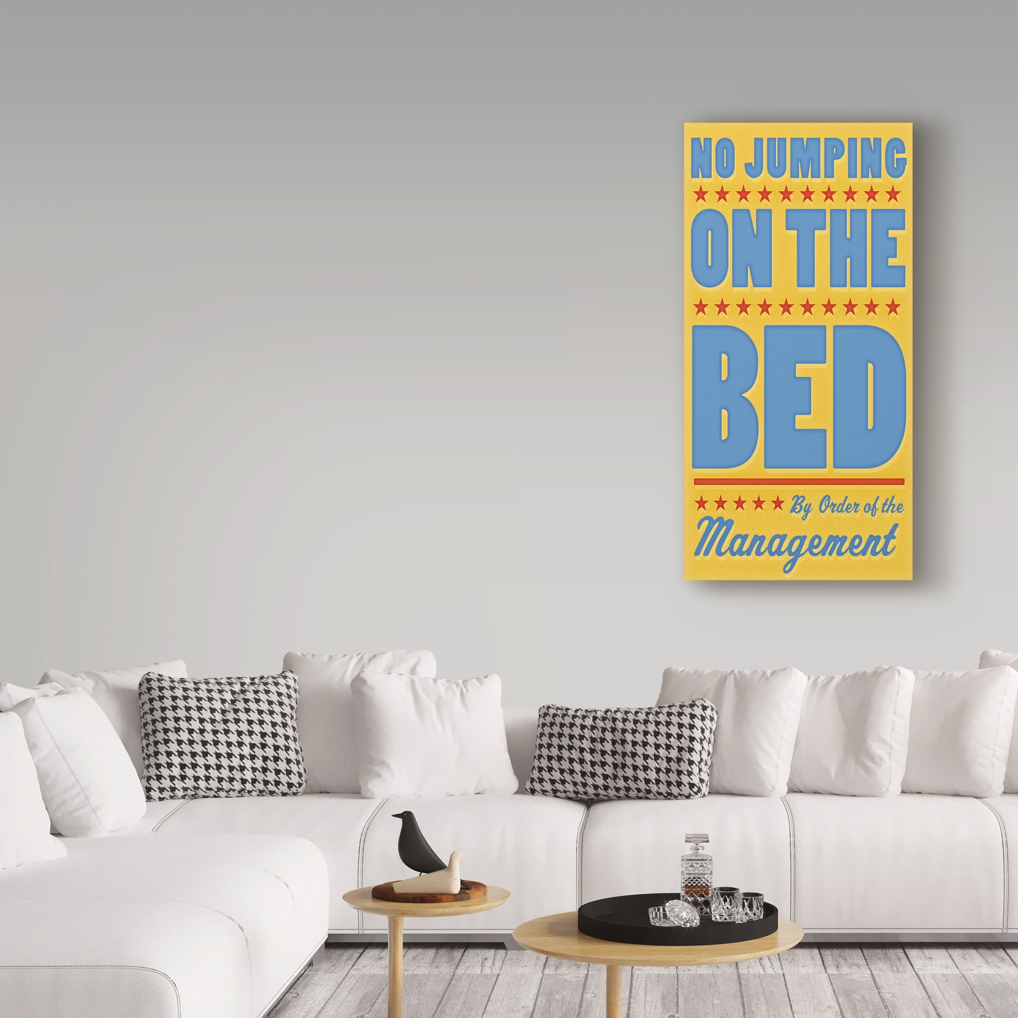 Trademark Fine Art 'No Jumping On The Bed Orange' Canvas Art by John W. Golden