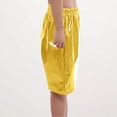 thumbnail image 3 of RXIRUCGD 2025 Summer Clothes for Kids Solid Color Loose Glossy Straight Leg Shorts For Boys And Girls Five Part Shorts For Performance Mid Length Shorts, 3 of 4