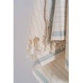 thumbnail image 4 of Pastel Blue Striped Large Bath Sheet with Tassel, High Quality Cotton & Linen Fabric, Unique Pool Towels for Family, Boho Decorative Throw, 4 of 6