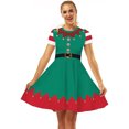 thumbnail image 3 of Vestido estampado navideño Vestido familiar Regalo de fiesta de Navidad JM Papelería, 3 of 5