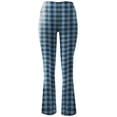 thumbnail image 4 of asdoklhq Yoga Pants for Women,Flare Plaid Pants High Waisted Workout Leggings Stretchy Tummy Control Bootcut Yoga Pants, 4 of 4