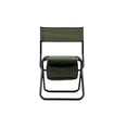 thumbnail image 6 of Folding Outdoor Chair, Portable Camping Chair, Steel Frame Seat with Oxford Fabric, Side Storage Bag, Anti-Slip Feet, 280 Lbs Capacity, Green for Camping Picnic Fishing Tailgate, 6 of 7