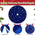 thumbnail image 3 of Falda para árbol de Navidad MODFUNS, lentejuelas azules, 116 cm de diámetro, 3 of 6