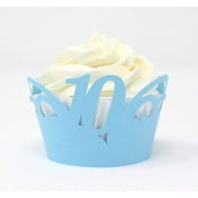 All About Details 10 Cupcake Wrappers,12pcs (Light Blue)