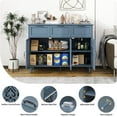 thumbnail image 4 of LFGUIZO 47″ Blue Bohemia Sideboard with 3 Drawers 3 Doors and 2 Adjustable Shelves Modern Accent Storage Cabinet for Dining Room,Living room TV Stand, 4 of 7