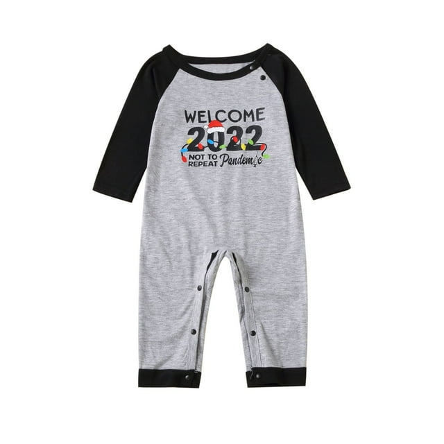 DPTALR Christmas Baby Printed Blouse Tops+Pants Xmas Family Matching Pajamas Set