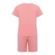thumbnail image 3 of VISgogo - Conjunto de 2 piezas de verano para mujer, con estampado de oso de lentejuelas, camisetas de manga corta y pantalones cortos de cintura alta VISgogo moda, 3 of 8