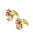 thumbnail image 2 of Peach Elegant Formal Wear Stainless Steel Men's Cufflink Set for Business Attire and Special Events, 2 of 6