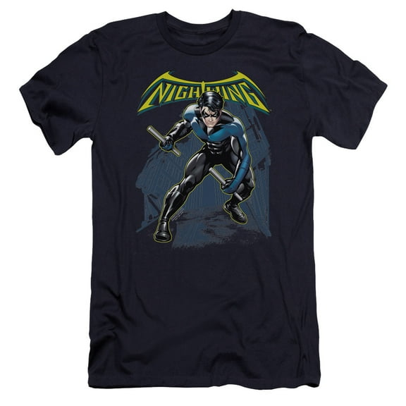 Batman - Nightwing - Premium Slim Fit Short Sleeve Shirt - Large