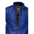 thumbnail image 3 of Mens Motorcycle Style Blue Designer Genuine Leather Jacket SouthBeachLeather, 3 of 7