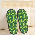 thumbnail image 2 of Balery Tennis Balls Pantuflas de Casa de Felpa Silenciosas con Diseño Estampado, Zapatillas Cómodas Antideslizantes de Algodón para Interior-Large, 2 of 8